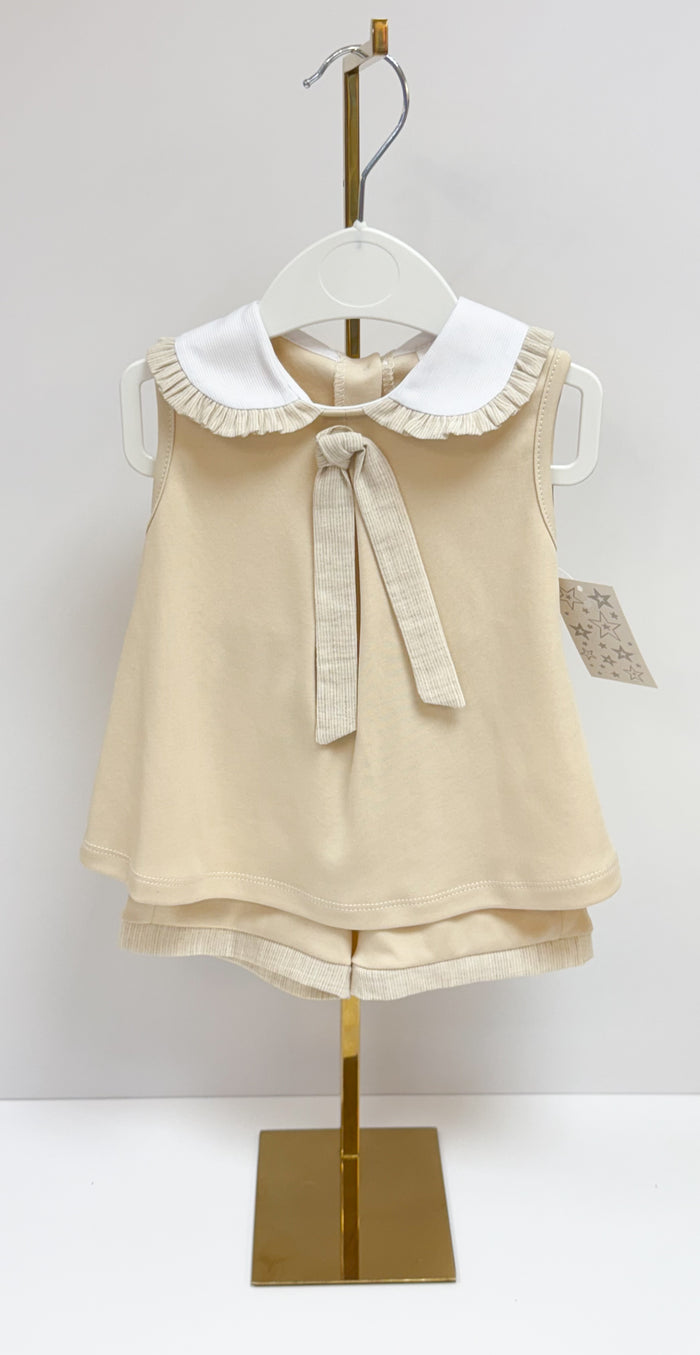 MIA BELLA Camel Girls Shorts Set