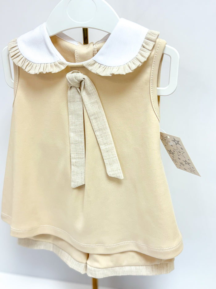 MIA BELLA Camel Girls Shorts Set
