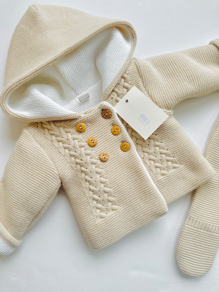 Mia Bella Camel Knit 2 Piece Pramsuit C3262