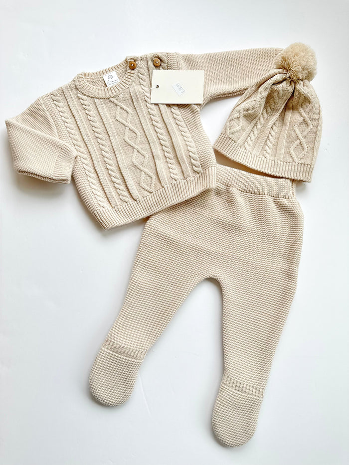 MIA BELLA Camel Knit 3 Piece Set