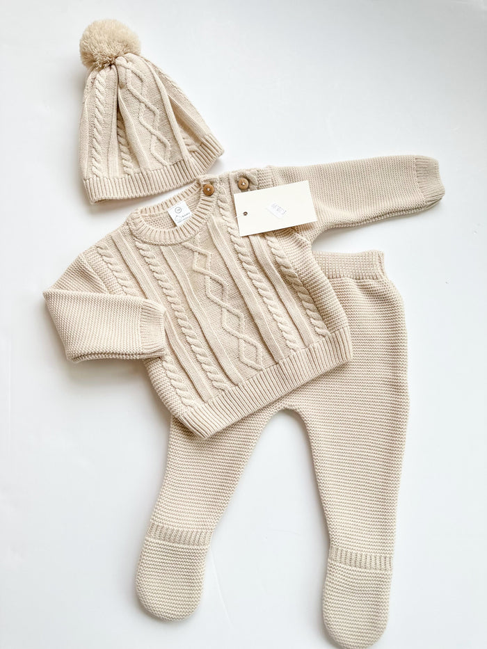 MIA BELLA Camel Knit 3 Piece Set