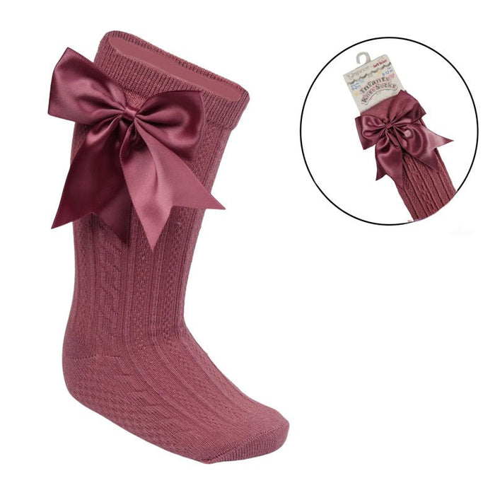MIA BELLA Dusky Pink Knee High Socks