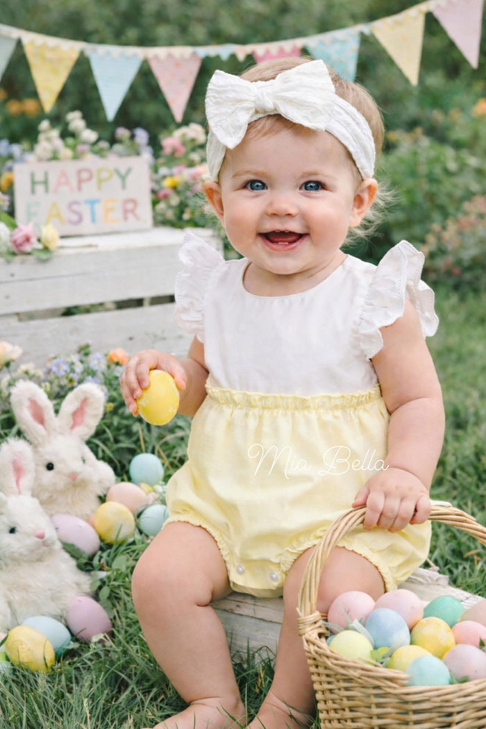 MIA BELLA Girls Lemon Romper