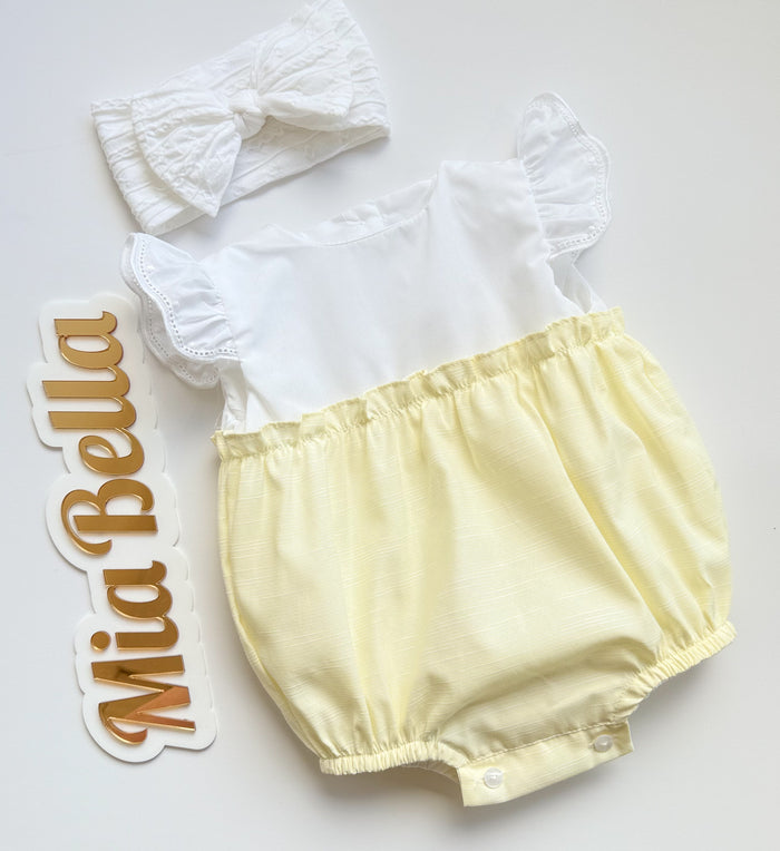 MIA BELLA Girls Lemon Romper