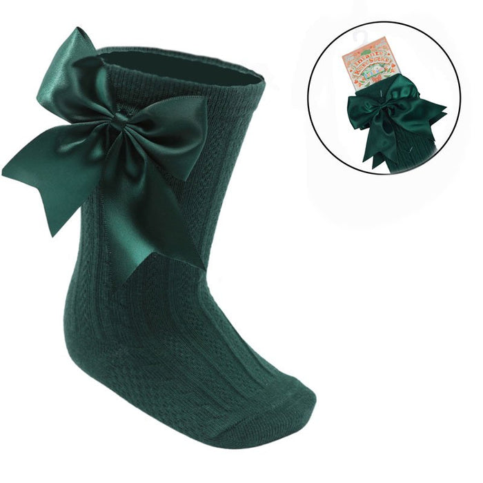 MIA BELLA Green Knee High Socks