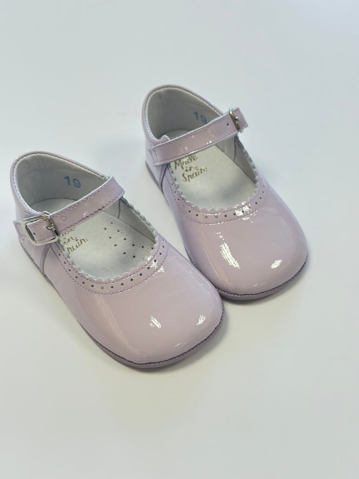 Mia Bella Lilac Leather Baby Shoes