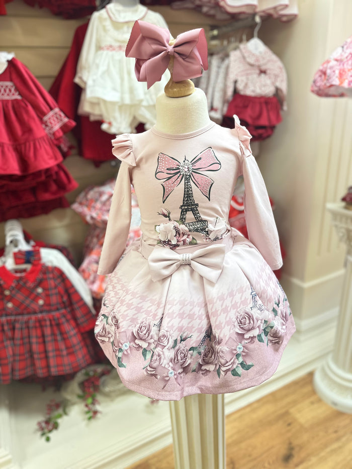 Mia Bella pink From Paris with love skirt set
