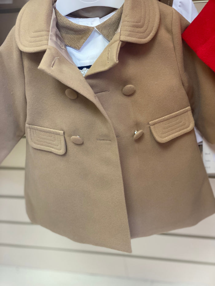 MIA BELLA Unisex Traditional coat camel C102
