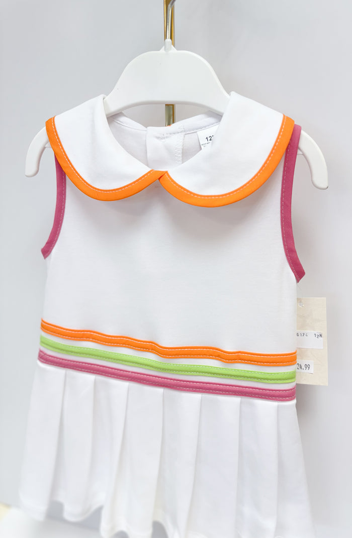MIA BELLA White Girls Tennis Dress