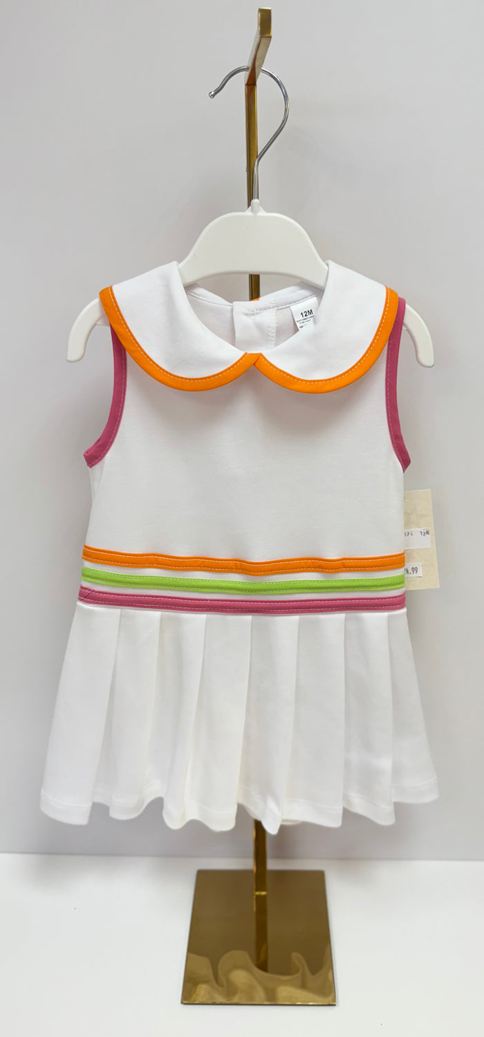 MIA BELLA White Girls Tennis Dress