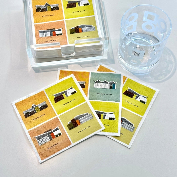 Midcentury House Paper Cocktail Napkin Set - Destination PSP