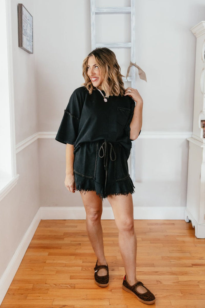 Midnight Fringe Shorts - Macoma Boutique180 Shorts