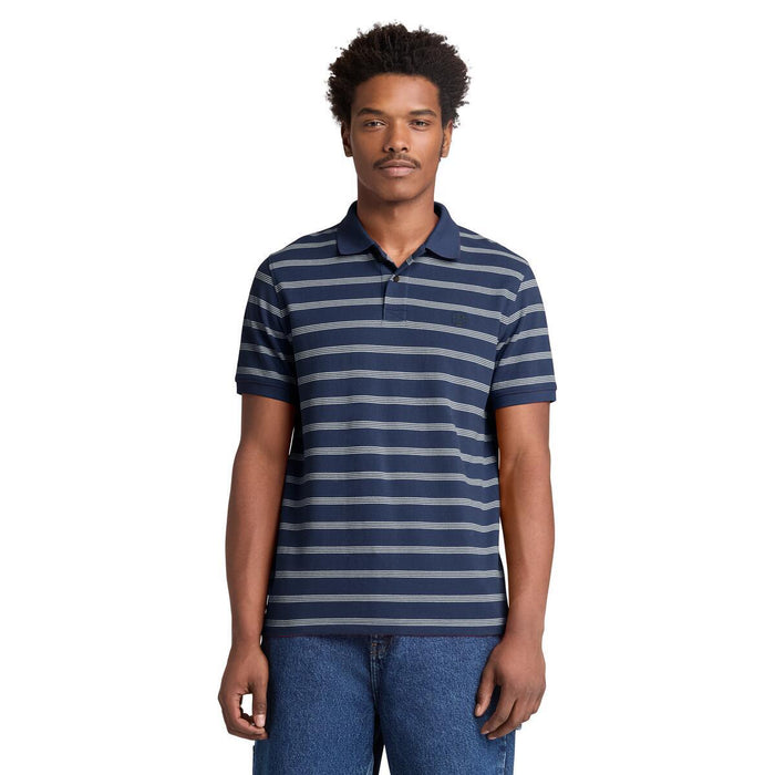 Millers River 4 Rows Stripes Short Sleeve Polo