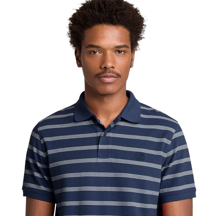 Millers River 4 Rows Stripes Short Sleeve Polo
