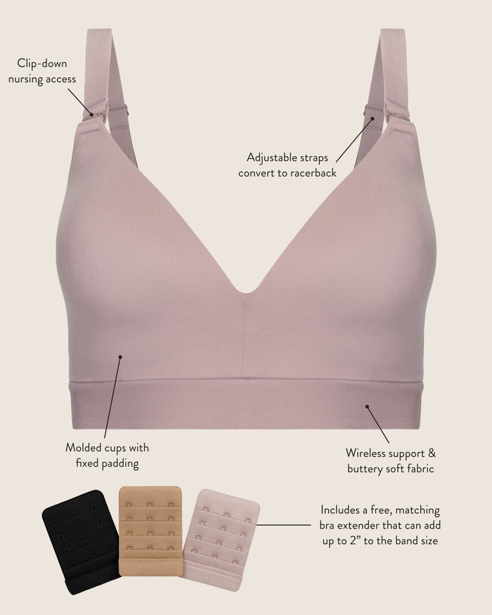 Minimalist Maternity & Nursing Bra | Black - Babies in Bloom