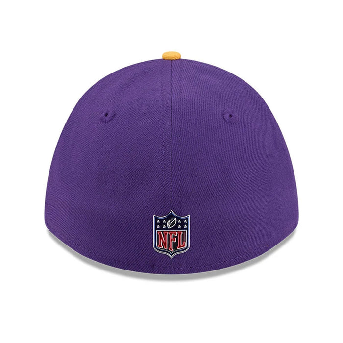 Pictured is this NFL Draft 2026 Minnesota Vikings 39THIRTY M-Crown Stretch Fit cap in purple. 4
