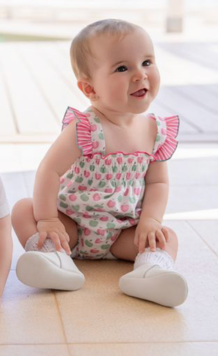 Miranda Girls Apple Print Romper