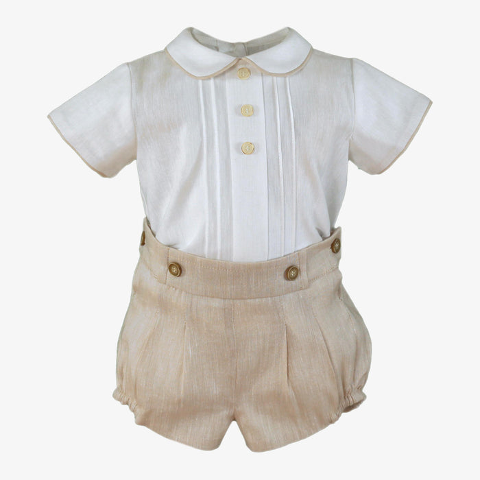 Miranda SS25 Camel Beige Boys Short Set