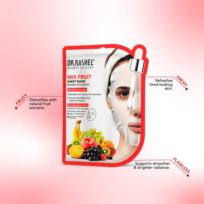 Mix Fruit Sheet Mask with Serum Pack