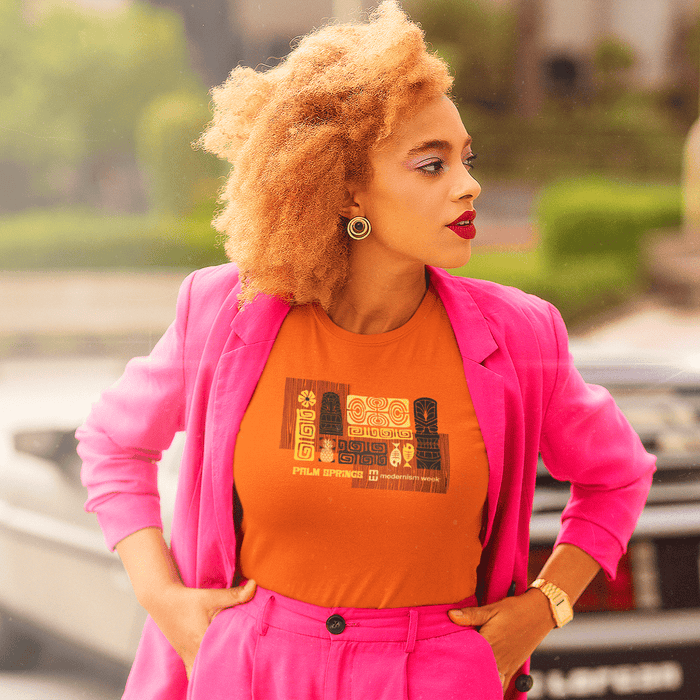 Modernism Week Tiki Unisex Long Sleeve (Orange) - Destination PSP