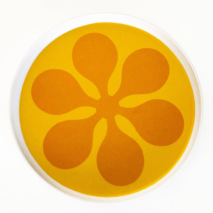Modfest Melamine Salad Plates - Yellow - Set of 4 - Destination PSP