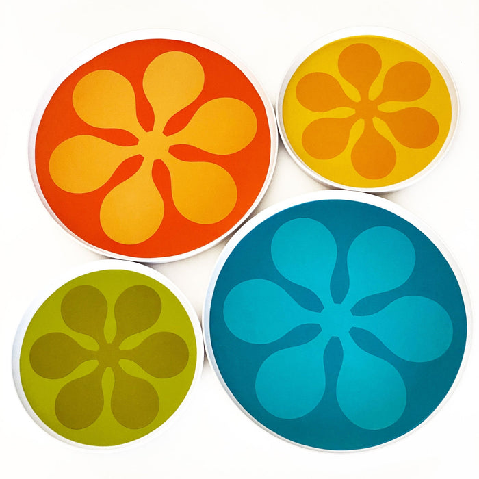 Modfest Melamine Salad Plates - Yellow - Set of 4 - Destination PSP
