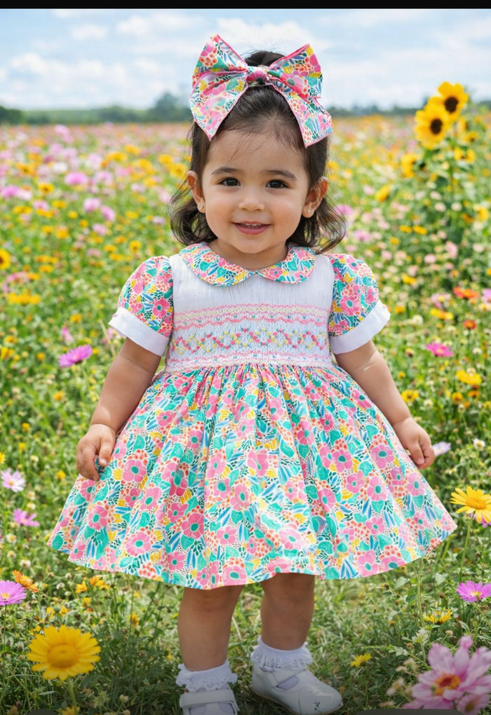 Naxos FLORRIE luxury  Hand Smocked Dress