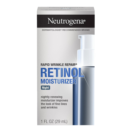 Neutrogena Rapid Wrinkle Repair Night Moisturiser with retinol visibly reduces wrinkles and smooths skin while you sleep