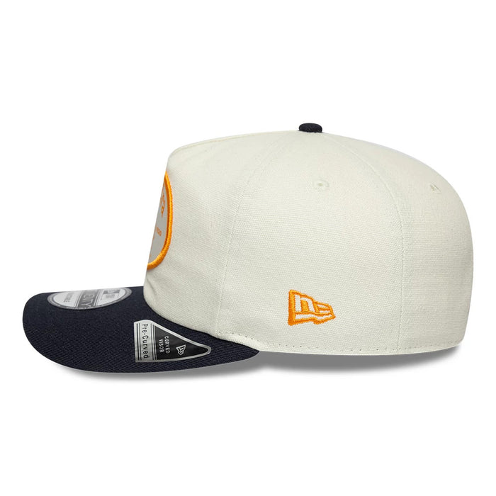 Pictured is this New Era Buffalo 19TWENTY cap in cream & navy. 5