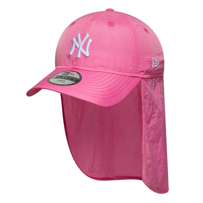 Pictured is this Child MLB Sun Shield New York Yankees 9FORTY cap in pink. 1