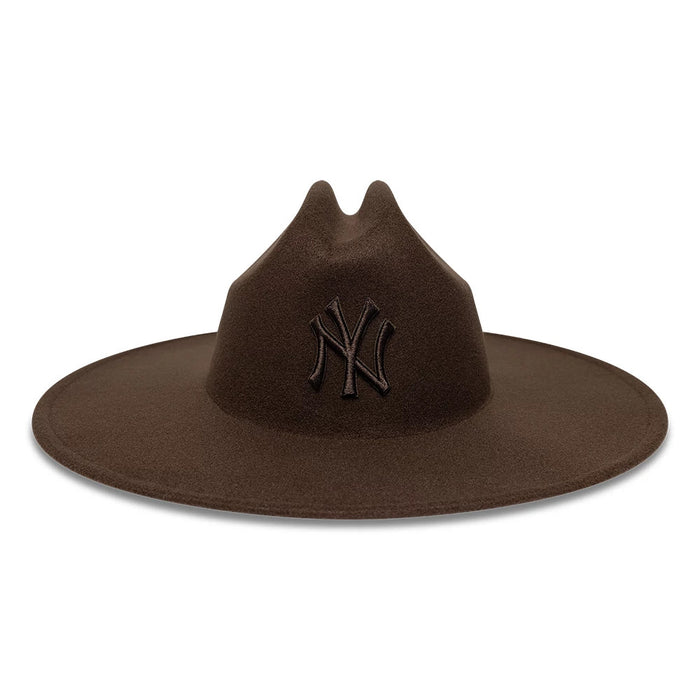 Pictured is this MLB New York Yankees Wide Brim Fedora Cowboy hat in dark brown. 6