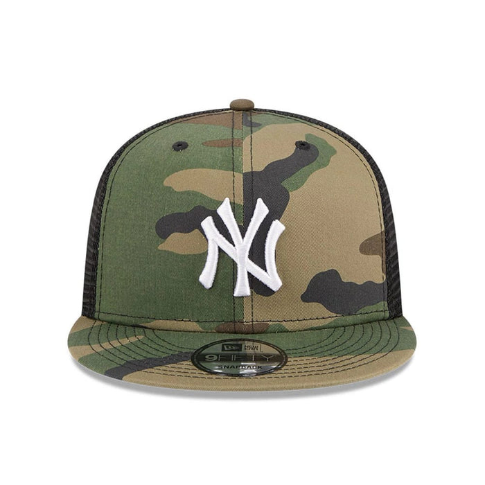 Pictured is this MLB Evergreen New York Yankees 9FIFTY Trucker cap in camo. 3