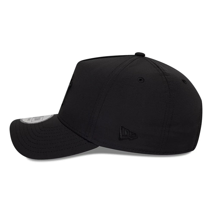 Pictured is this MLB Recycled New York Yankees 9FORTY E-Frame  cap in Black On Black. 4