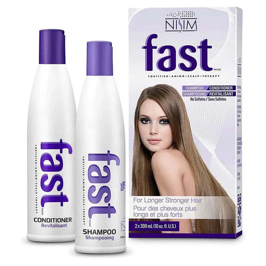 Nisim FAST Fortified Amino Scalp Therapy 300ml Sulfate Free Shampoo & Conditioner, Pack of 2's Nisim