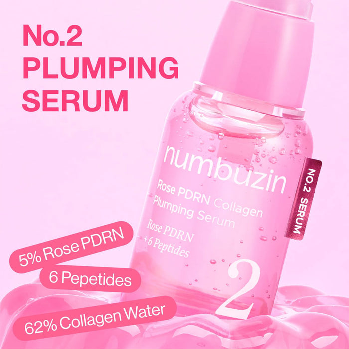 NUMBUZIN No.2 Rose PDRN Collagen Plumping Serum Nudie Glow Australia