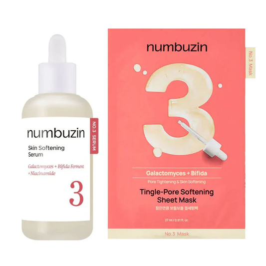 NUMBUZIN No.3 Skin Softening Serum + No. 3 Tingle-Pore Softening Sheet Mask Set Nudie Glow Australia