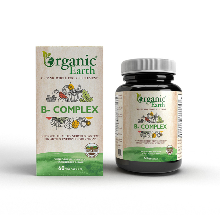 Organic Earth B- Complex 60 Capsules Organic Earth