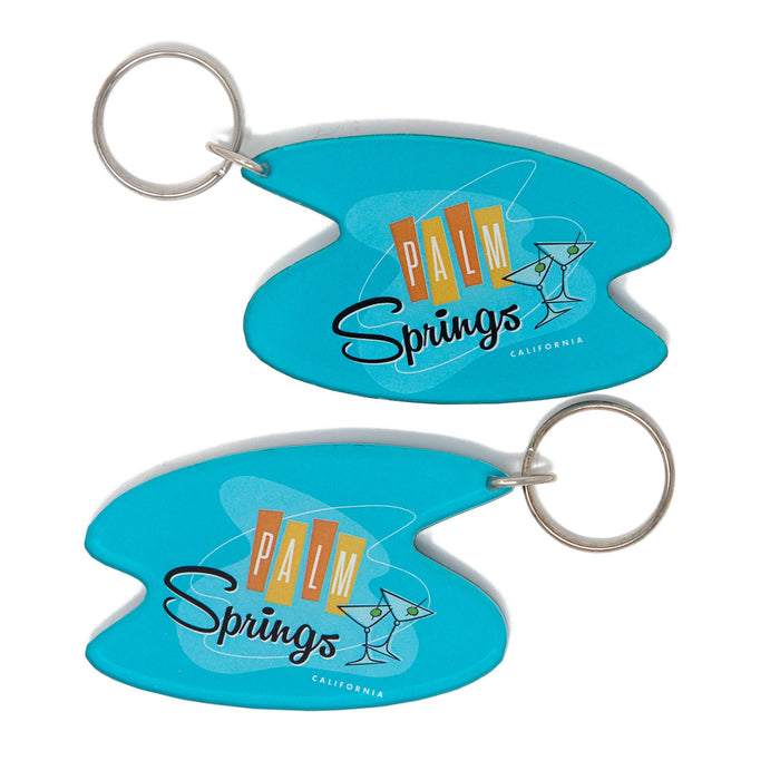 Palm Springs Martini Design Key Chain / Key Ring - Destination PSP