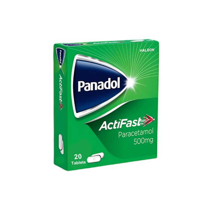 Panadol Actifast 500mg Tablets Paracetamol 20 Pack