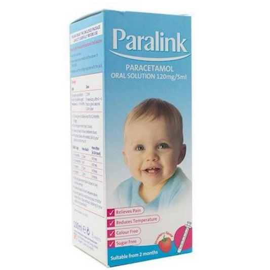 Paralink Paracetamol 120mg/5ml Oral Solution (2month+)