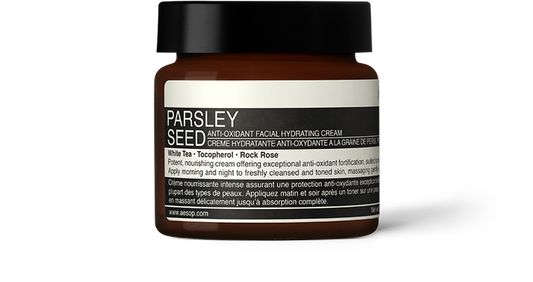60ml tub of Aesop Parsley Seed anti-oxidant facial hydrating cream