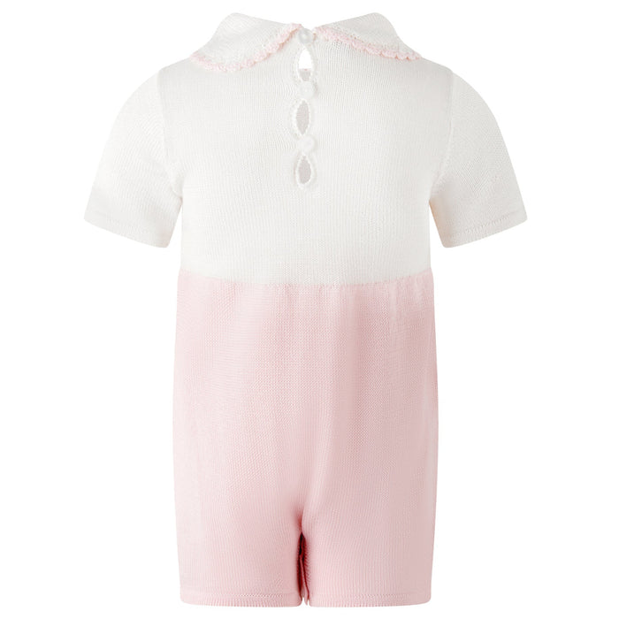 Pima Rose Embroidered Babysuit - The Well Appointed House