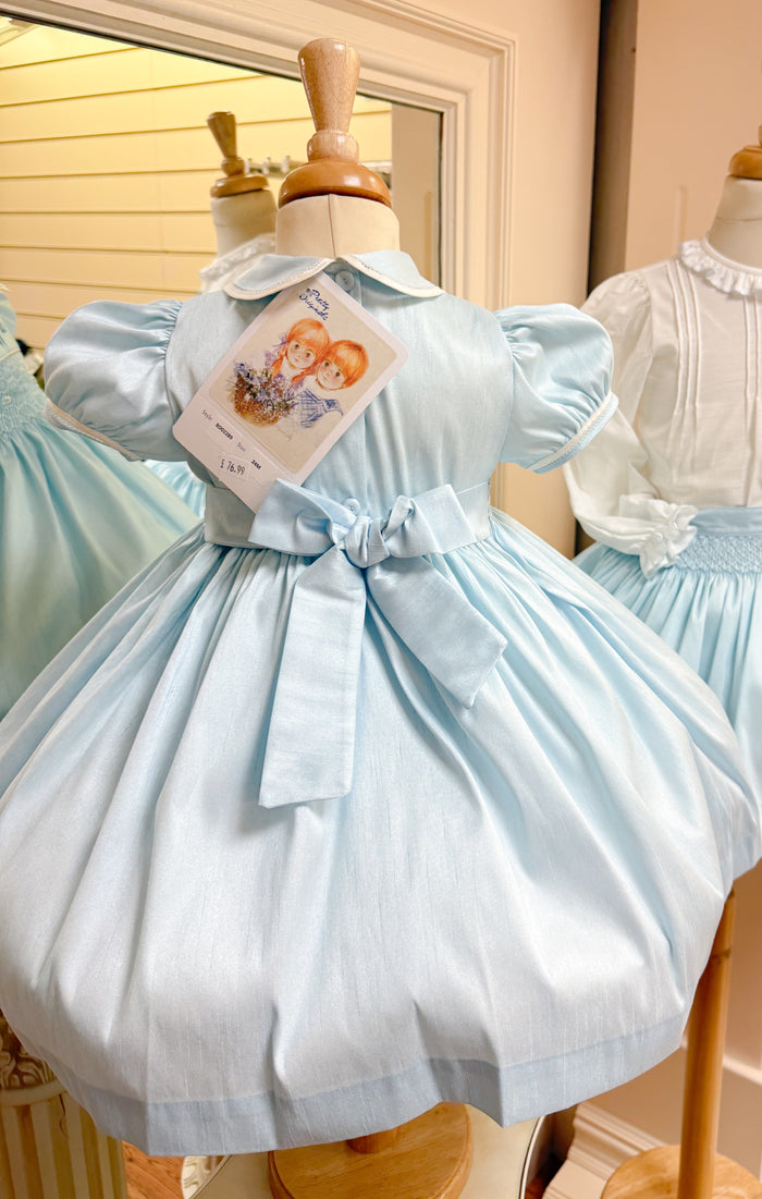 Pretty Originals Blue Smocked Dress