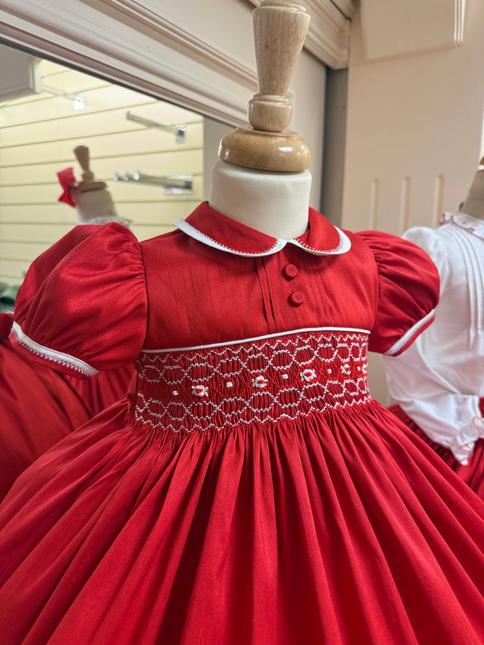 Pretty Originals Red Smocked Dress