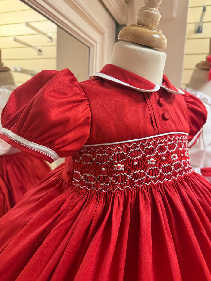 Pretty Originals Red Smocked Dress