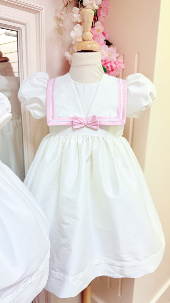 Pretty Originals Royal sailor  style Ivory /Pink Dress