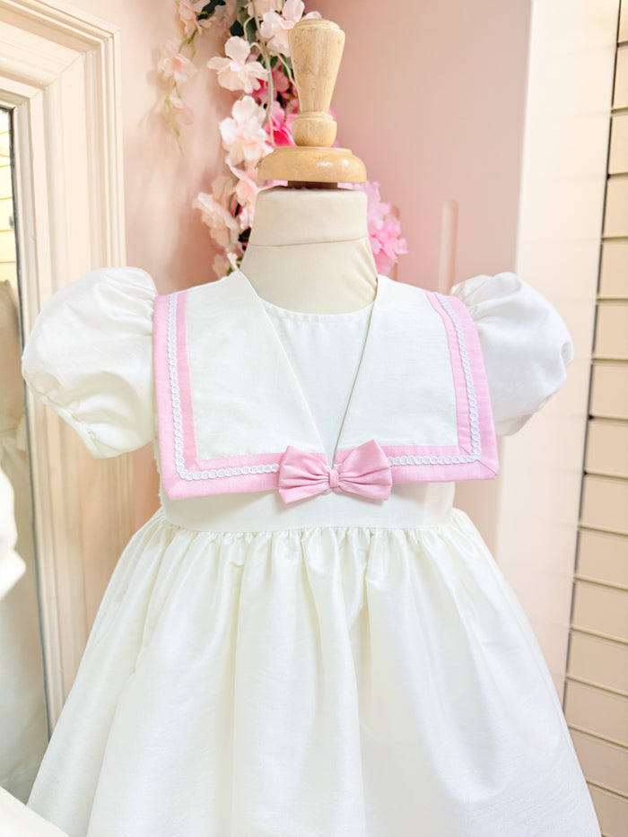 Pretty Originals Royal sailor  style Ivory /Pink Dress