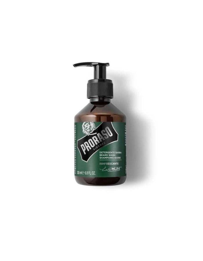 Proraso Beard Wash: Wood & Spice bottle with pump dispenser