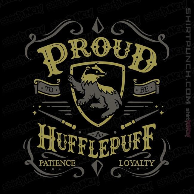 Shirts Magnets / 3"x3" / Black Proud to be a Hufflepuff