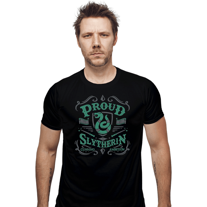 Shirts Fitted Shirts, Mens / Small / Black Proud to be a Slytherin